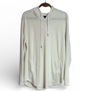 💐PacSun Off-White Textured Top Hood Drawstrings Large